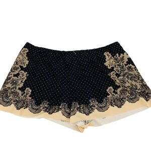 Commando Antique Lace Print Boxer Short Cream Black Size Large